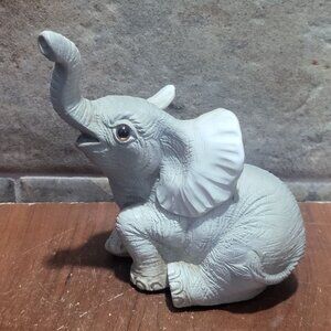 Vintage George Good Ceramic Baby Elephant Figurine 1985